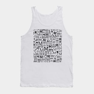 M - Typography (Black) Tank Top